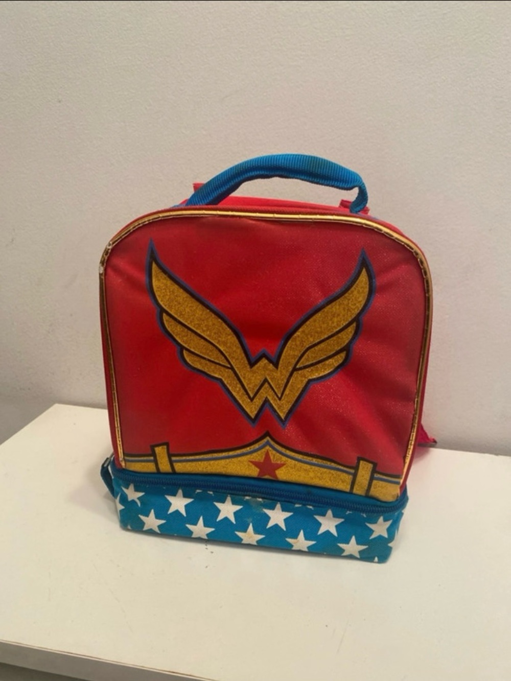 DC Comics Wonder Woman Red & Blue Kids Lunch Tote